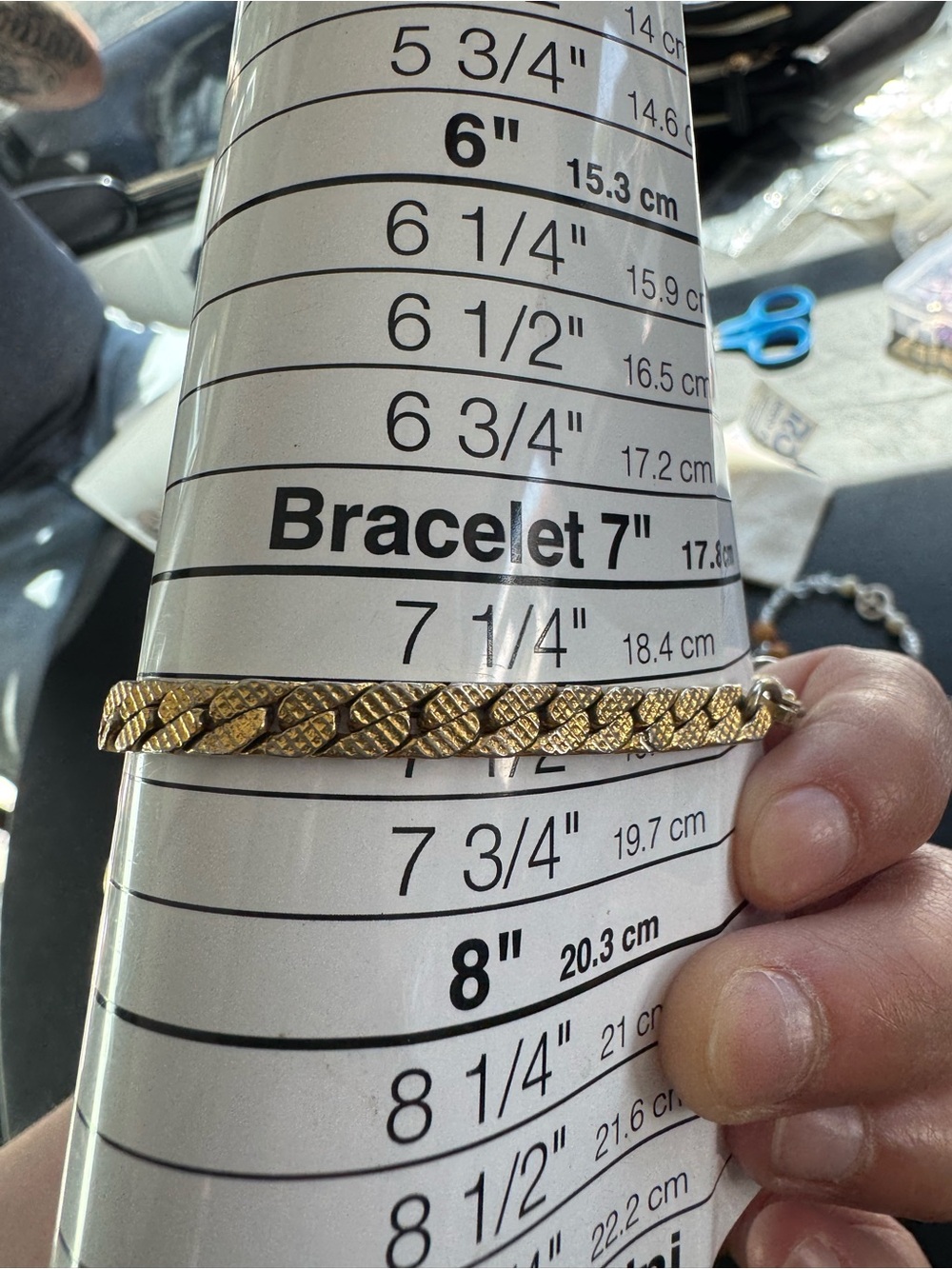 Men's Gold-Tone Chain Bracelet - Classic Textured Link